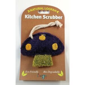 Kitchen Scrubber Pad 100% Natural Loofah, Eco-Friendly, Biodegradable, Mushroom